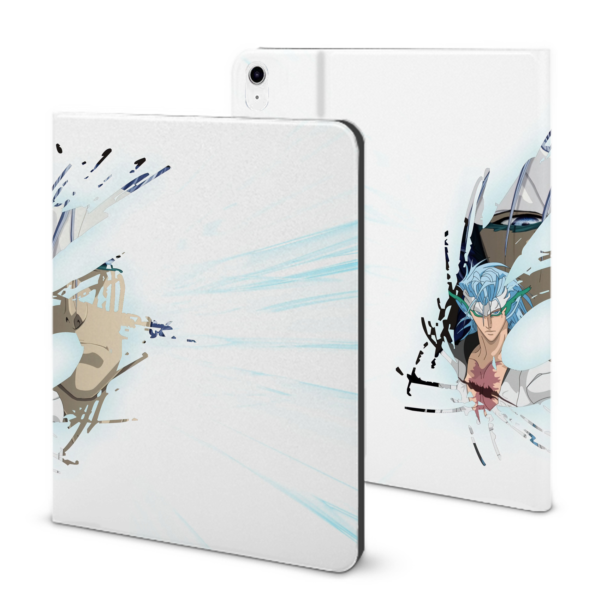 （画像用） ブリーチ BLEACH IPad ケース ブック型 PUレザー TPU 耐衝撃 軽量 薄型 ペン収納なし 全面保護 IPad 各モデル対応